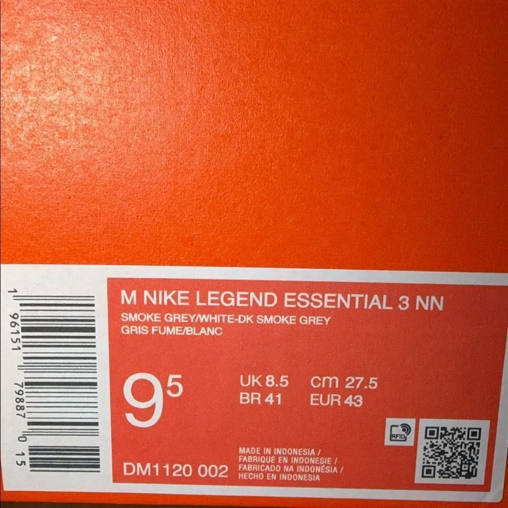 Nike Legend Essential 3 Smoke Grey DM1120-002 Men’s Size 9.5